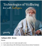 Ticket Sadhguru Technologies of Wellbeing Bronze Basel
