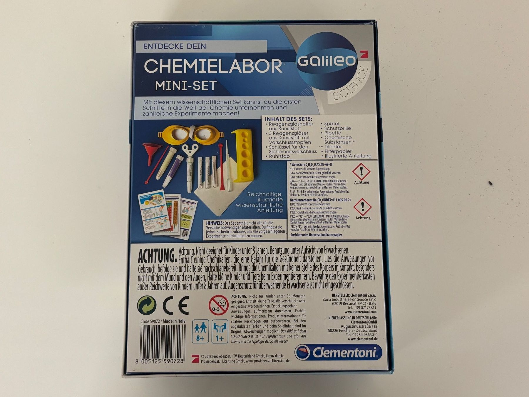 Clementoni Giocattoli: Clementoni Galileo Science - Chemielabor Mini-Set – Nuovo (secondo la descrizione) da Wettingen venduto da Wendemarket 1