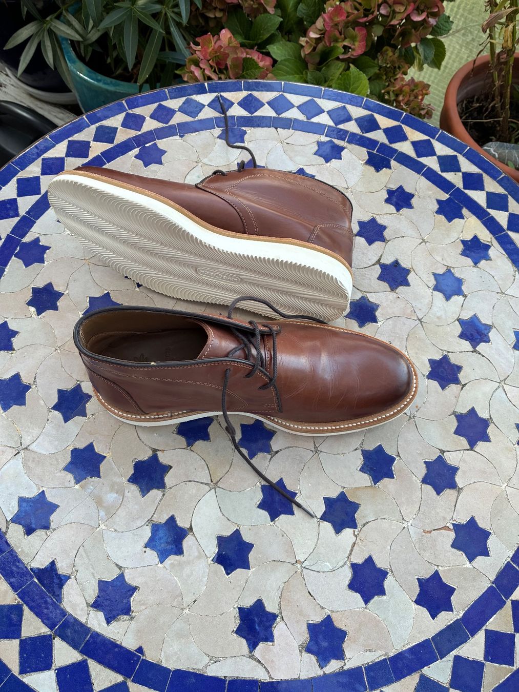 Timberland Scarpe da uomo: Timberland-Lederschuh, braun – Nuovo (secondo la descrizione) da Zürich venduto da thetschi 1