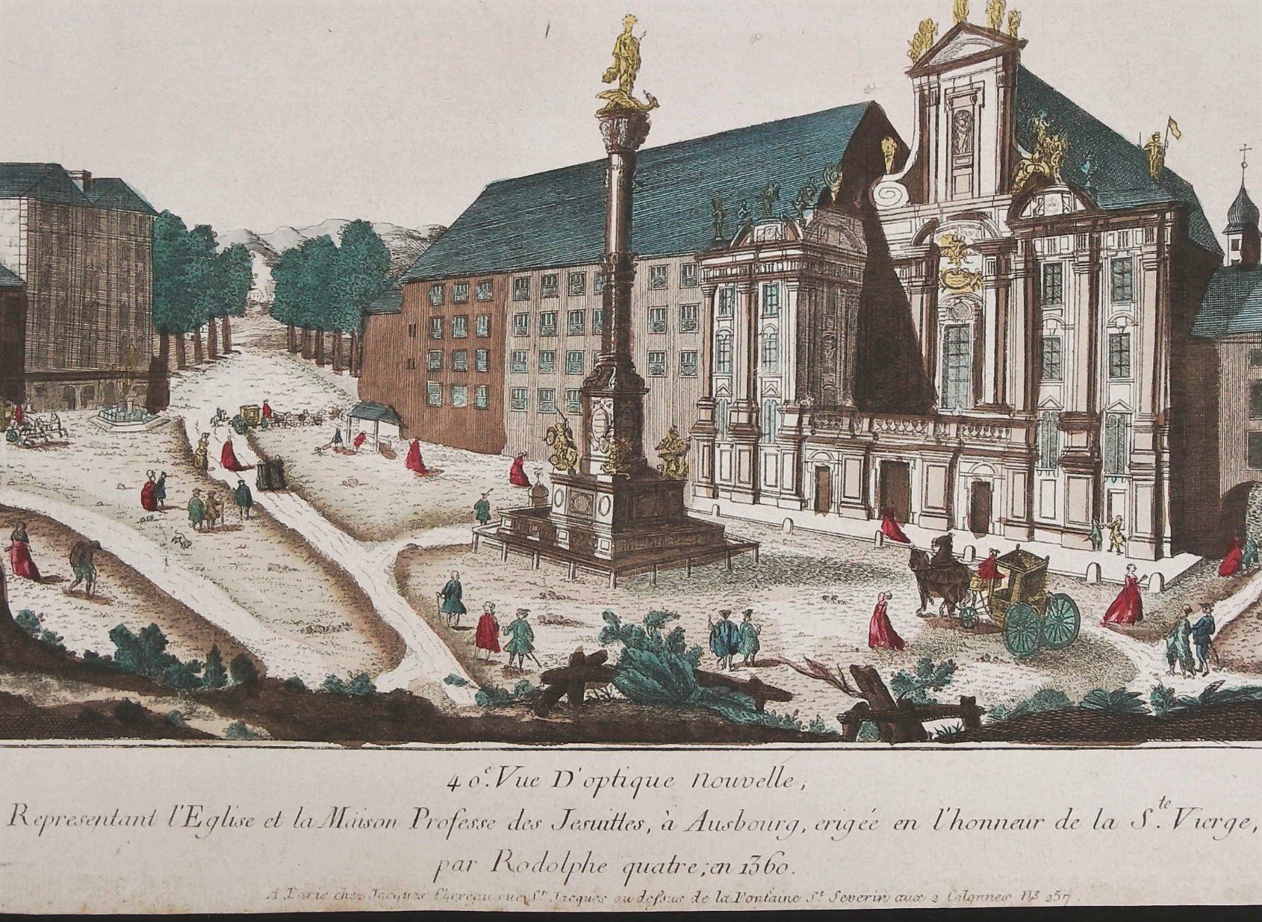 Incisioni: Augsburg Guckkastenbild um 1750 – Usato da Rafz venduto da Helvet32 1