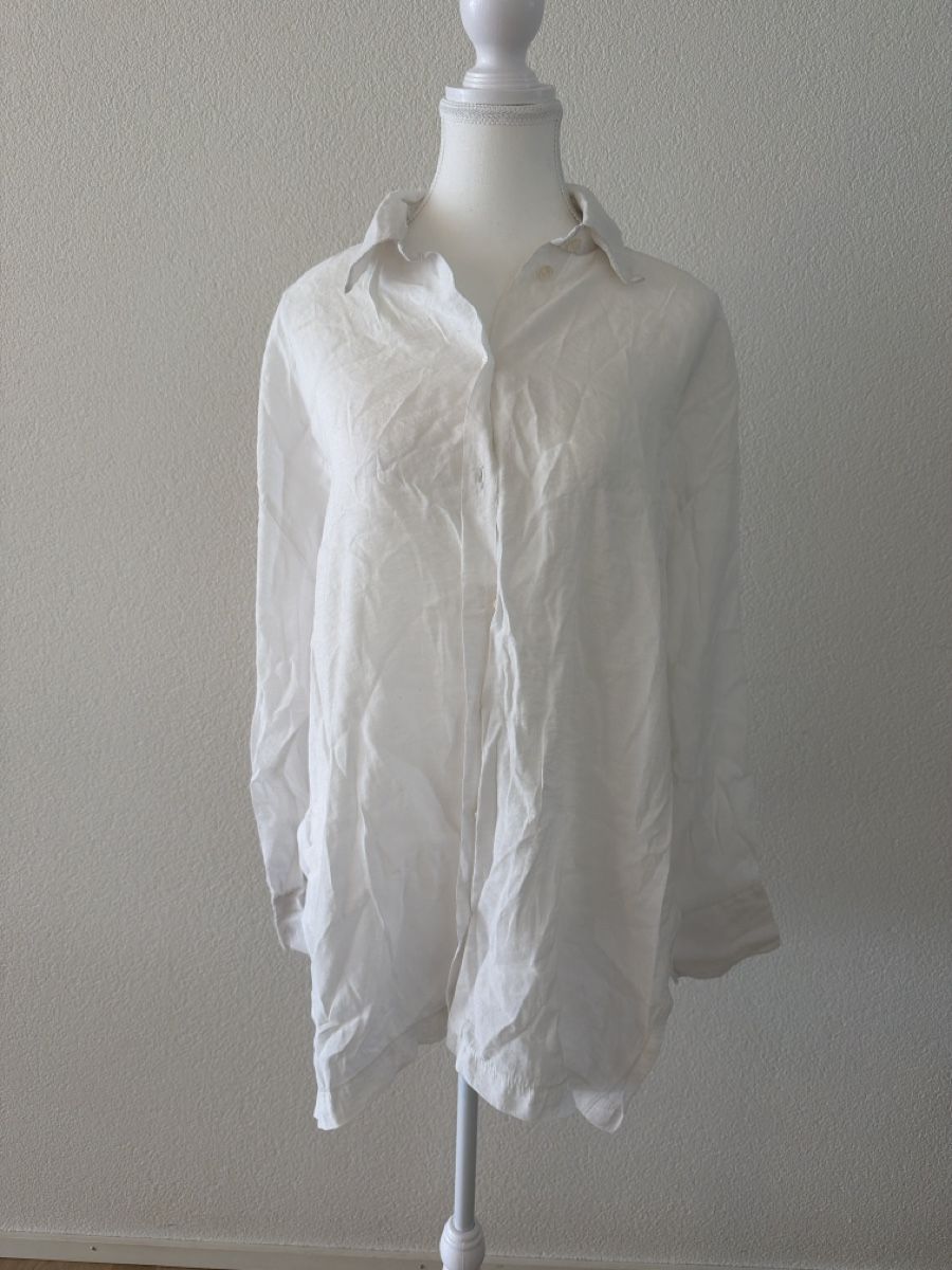 Blusen: Weisse Oversize-Leinenbluse Gr. L – Longbluse – Neu (gemäss Beschreibung) aus Effretikon von MaisonNade
