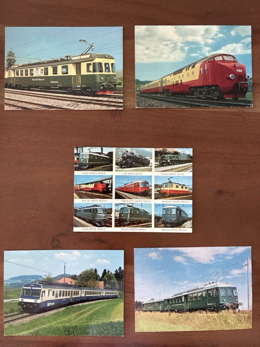 Cartes postales: 10 Ansichtskarten Schweiz von Bahnen diverse  – D'occasion à Oftringen par Cla.vD.74