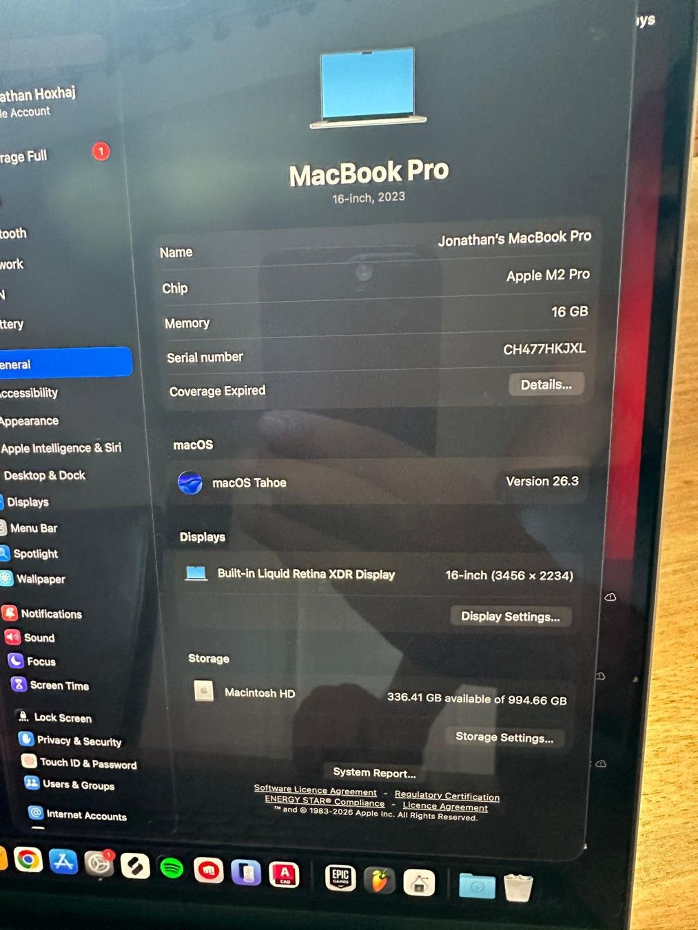 Apple Notebook: MacBook Pro M2 16inch 1TB 16GB RAM – Usato da Basel venduto da jon_76w5 2
