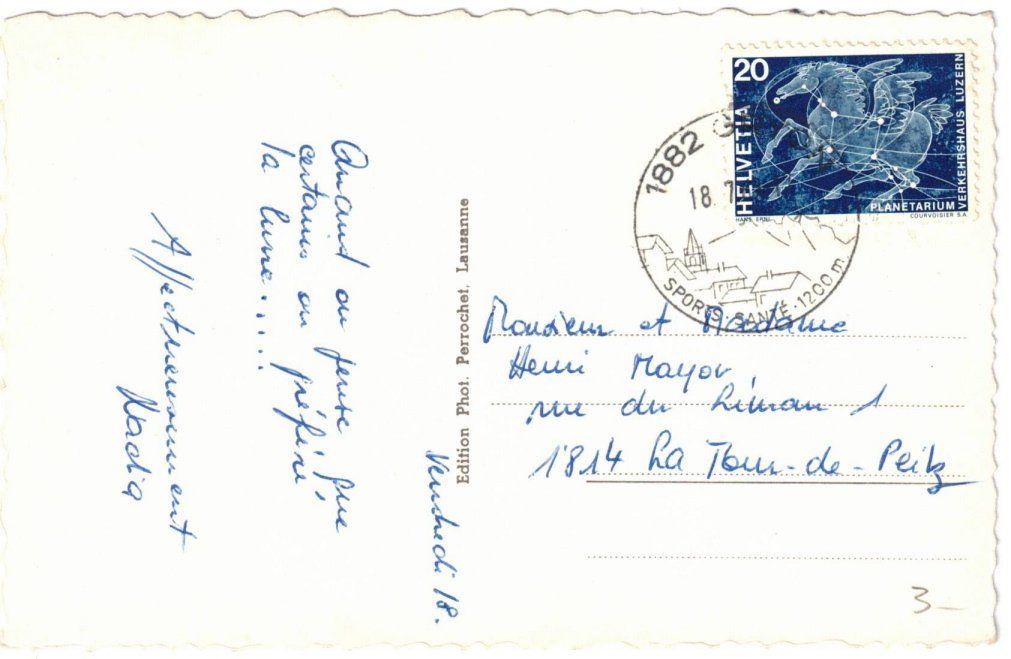 Cartoline postali: Gryon - Gondelbahn Barboleusaz--Les Chaux – Usato da Binningen venduto da Mountainrider 1