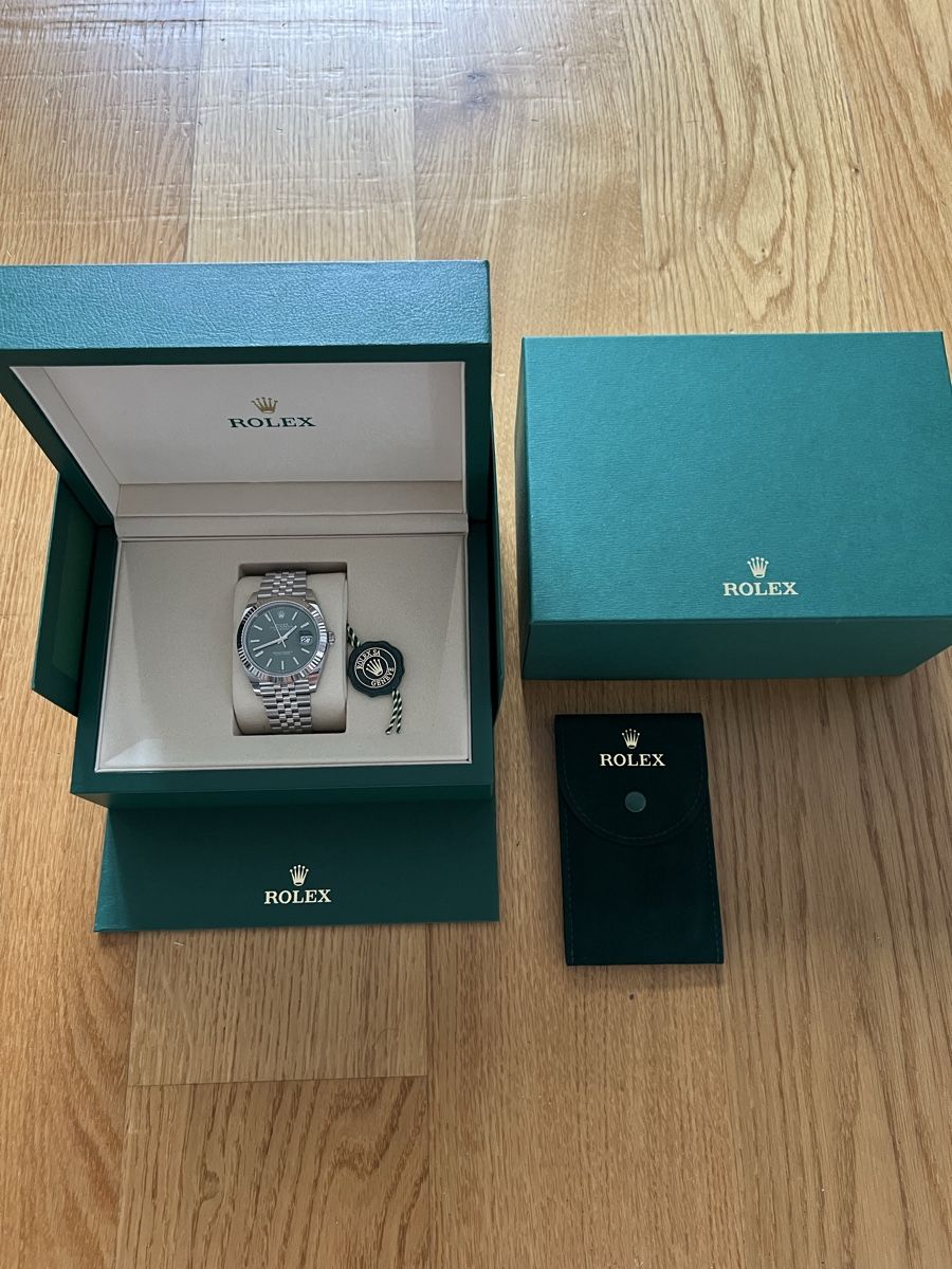 Rolex Orologi: Rolex Datejust 41 Full Set - Mint Green - Neu! – Nuovo e nell'imballaggio originale da Glattpark(Opfikon) venduto da Joyce. 1