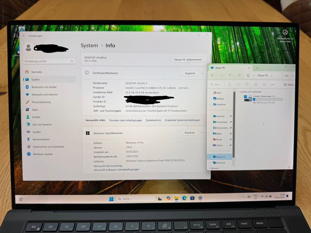 Dell XPS 15 9500 – 32GB RAM, i9, 1TB SSD, GTX 1650 Ti, Touch 9