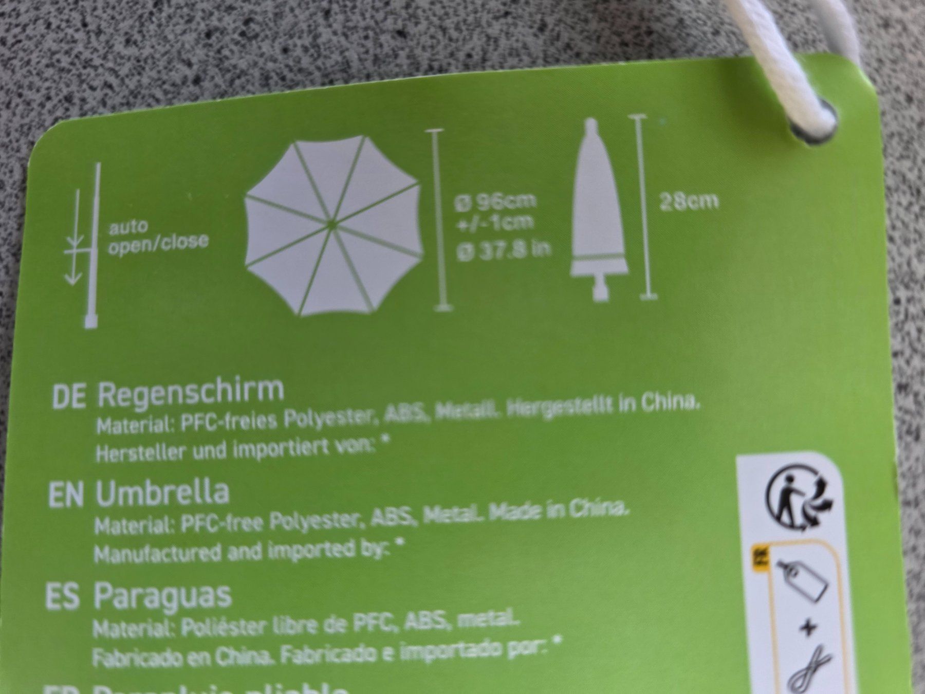 Ombrelli: Regenschirm, Umbrella, neu – Nuovo e nell'imballaggio originale da Burgdorf venduto da Liss 2
