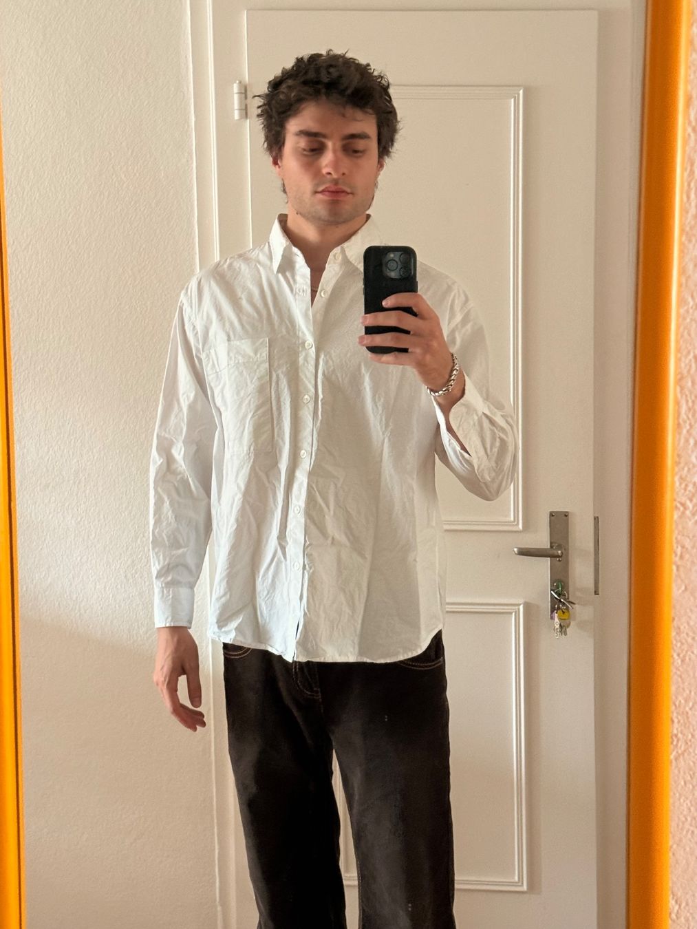 Camicie: Weisses Oversize Hemd Herren – Usato da Zürich venduto da Basilou98 1