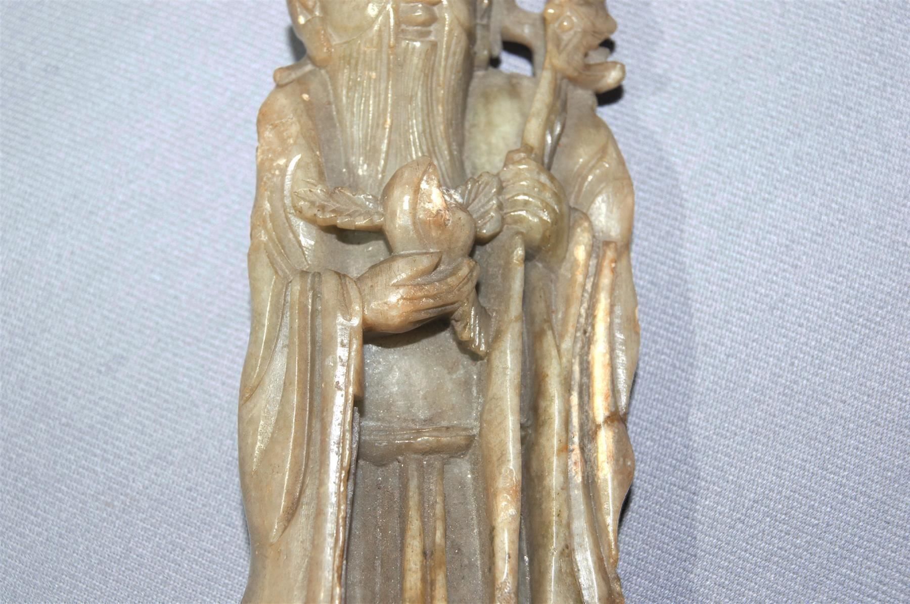 Statuette: Specksteinfigur eines Bettelmönchs – Usato da Geroldswil venduto da ARTEFACTO 3