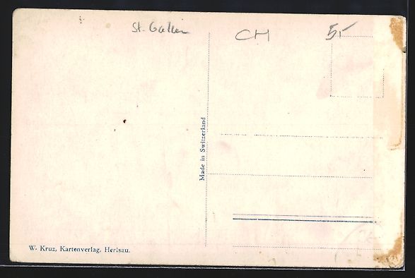 Cartes postales: Gossau, Teilansicht mit Kirche und Sänt – D'occasion à Berlin par bartko-reher 1