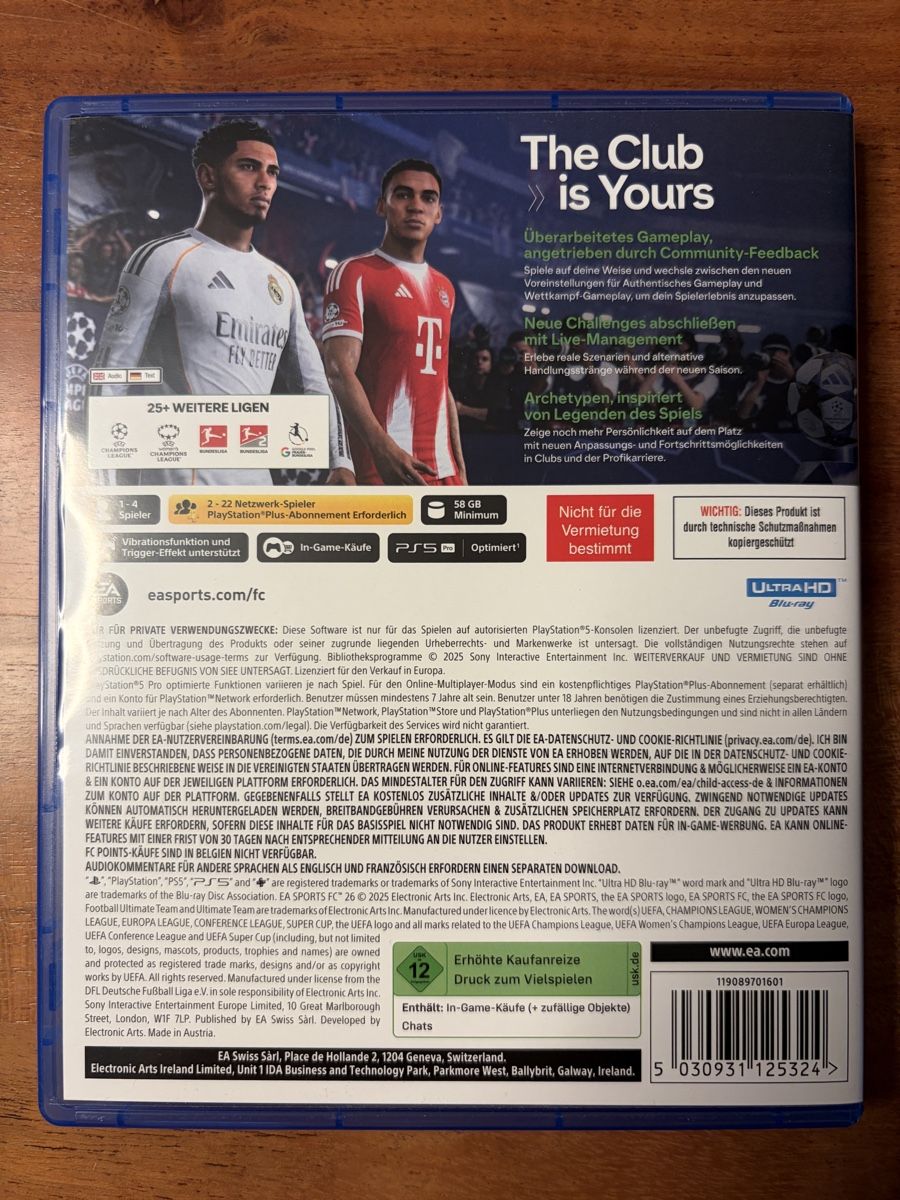 Giochi: FC 26 EA Sports (PS5) – Nuovo (secondo la descrizione) da Möhlin venduto da ToCoo 1