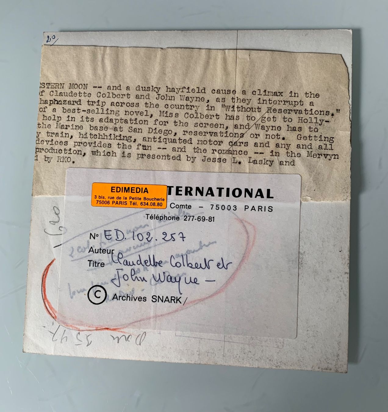 Foto & Immagini: Foto John Wayne & Colette Clobert – Usato da Bern venduto da Artbrokerswitzerland 1