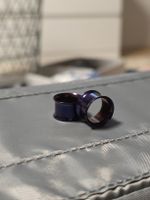 Ohr-Tunnel Piercing lila metallisch 2 Stück 14mm