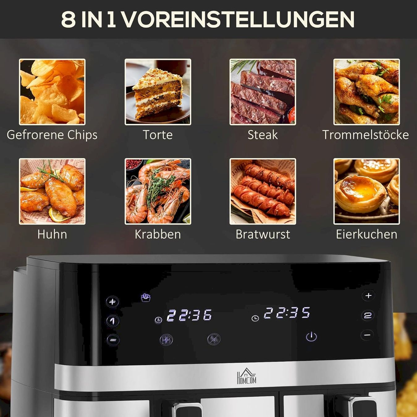 Appareils de cuisine: HOMCOM Heißluftfritteuse 8,5L – Neuf avec emballage d'origine à Bottighofen par zaap 4