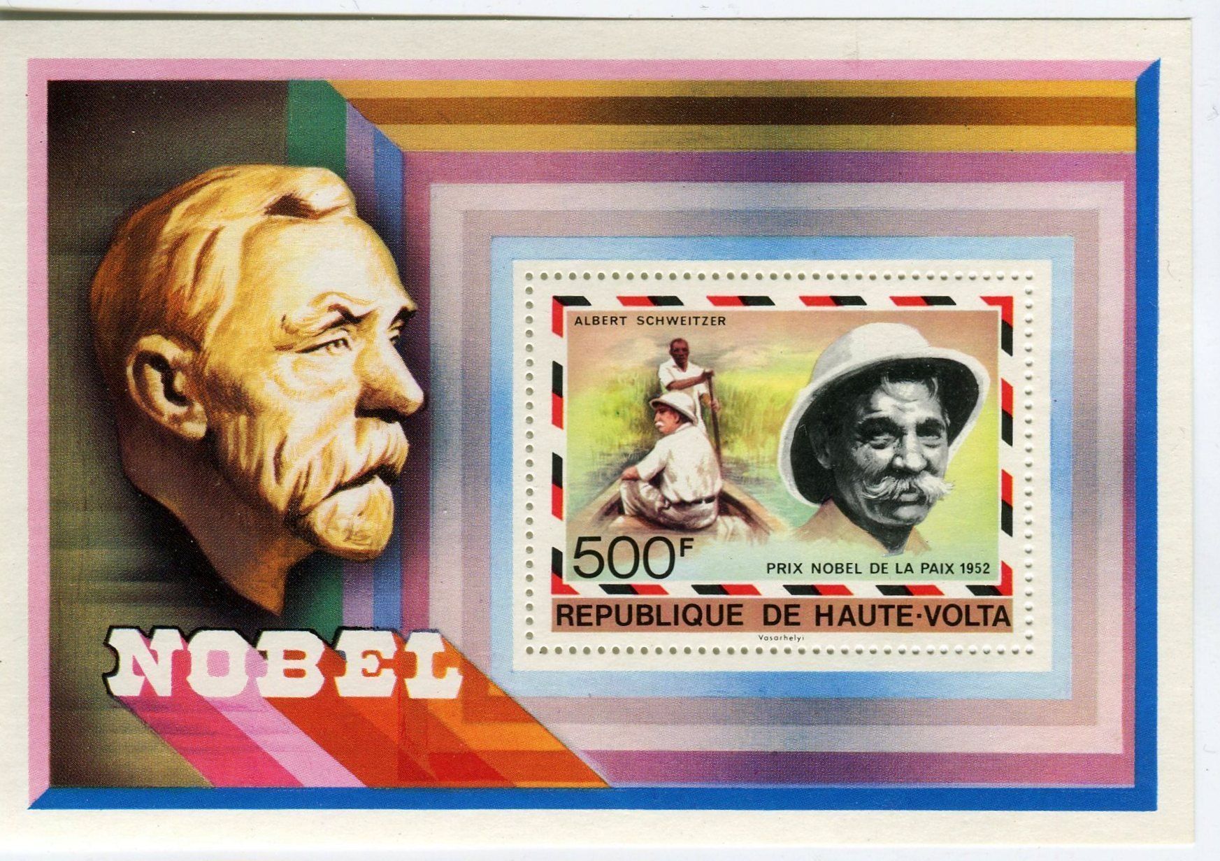Alle Briefmarken: Block "Albert Schweitzer". Obervolta. – Neu und originalverpackt aus Basel von Butsch5