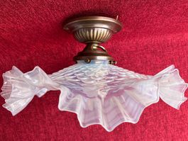 Antik Deckenlampe Jugendstil Opalinglas Top Zustand