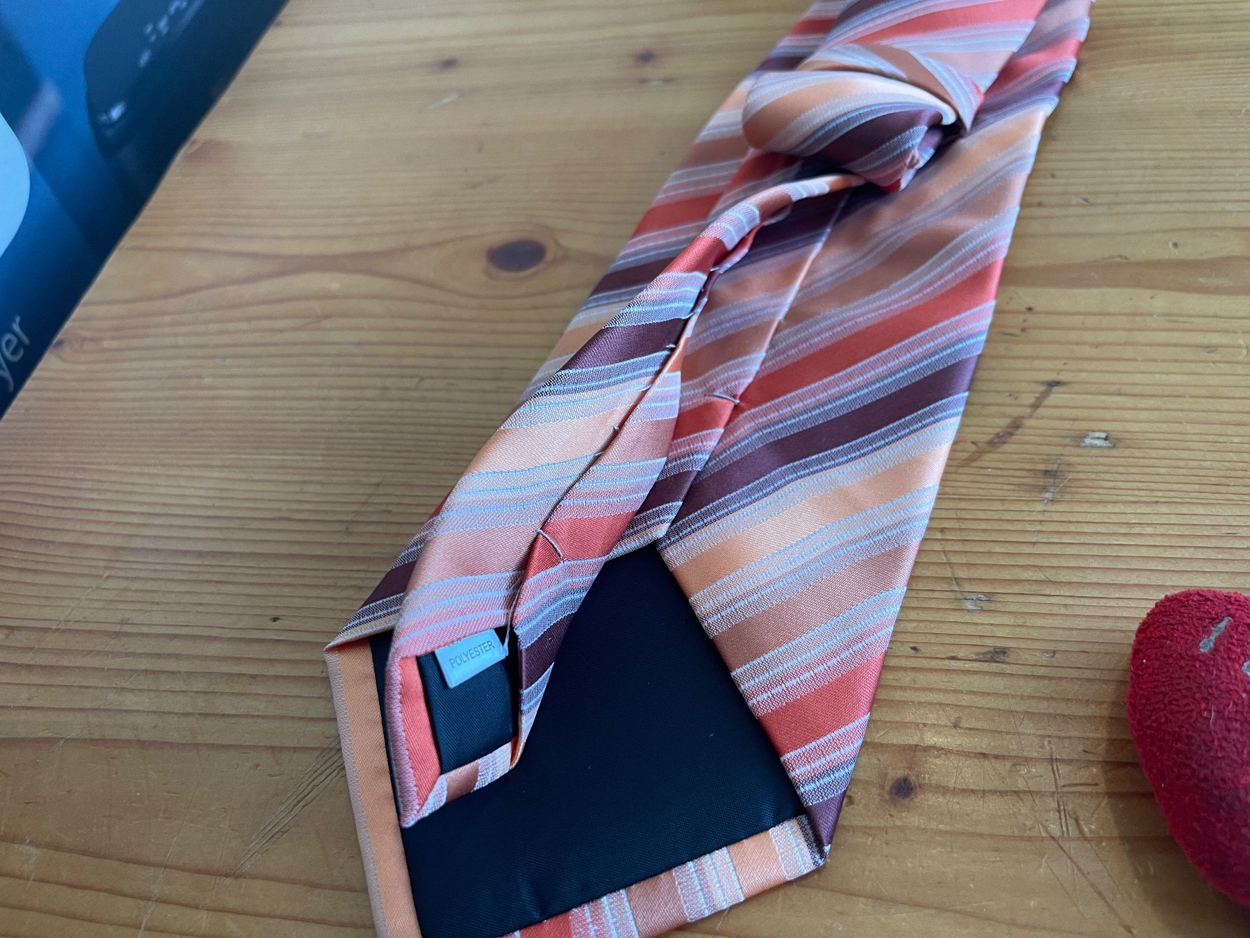 Cravatte: Kravatte Orange gestreift,  Polyester – Nuovo (secondo la descrizione) da Weinfelden venduto da ice_heart_xx 2