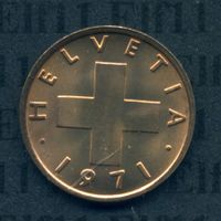 CHF___0.01 1971 stgl * Nigelnagelneu! 1 Rappen