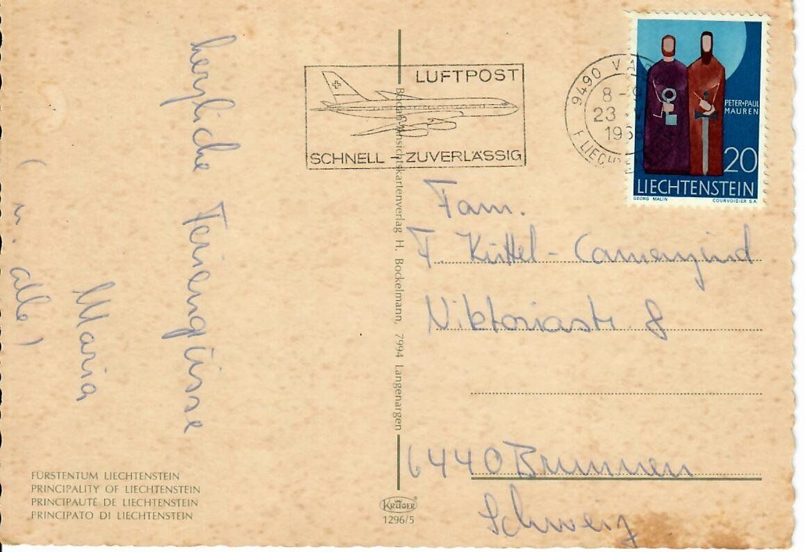 Cartoline postali: Liechtenstein – Usato da Hochdorf venduto da Ziegel-16 1