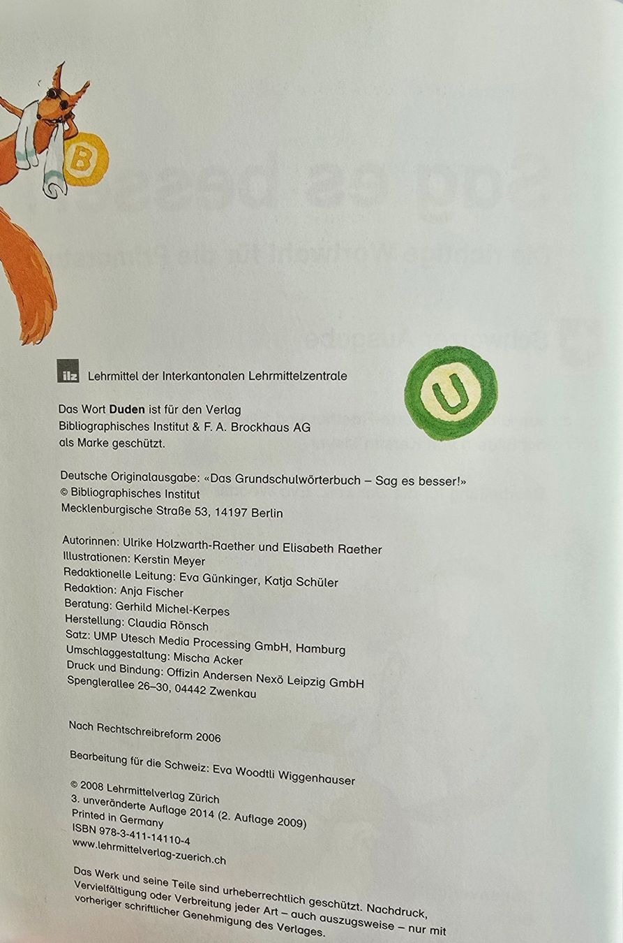 Libri: Sag es besser! Primarstufe, Schweizer Ausgabe – Usato da Zürich venduto da pfo_tjp8 2