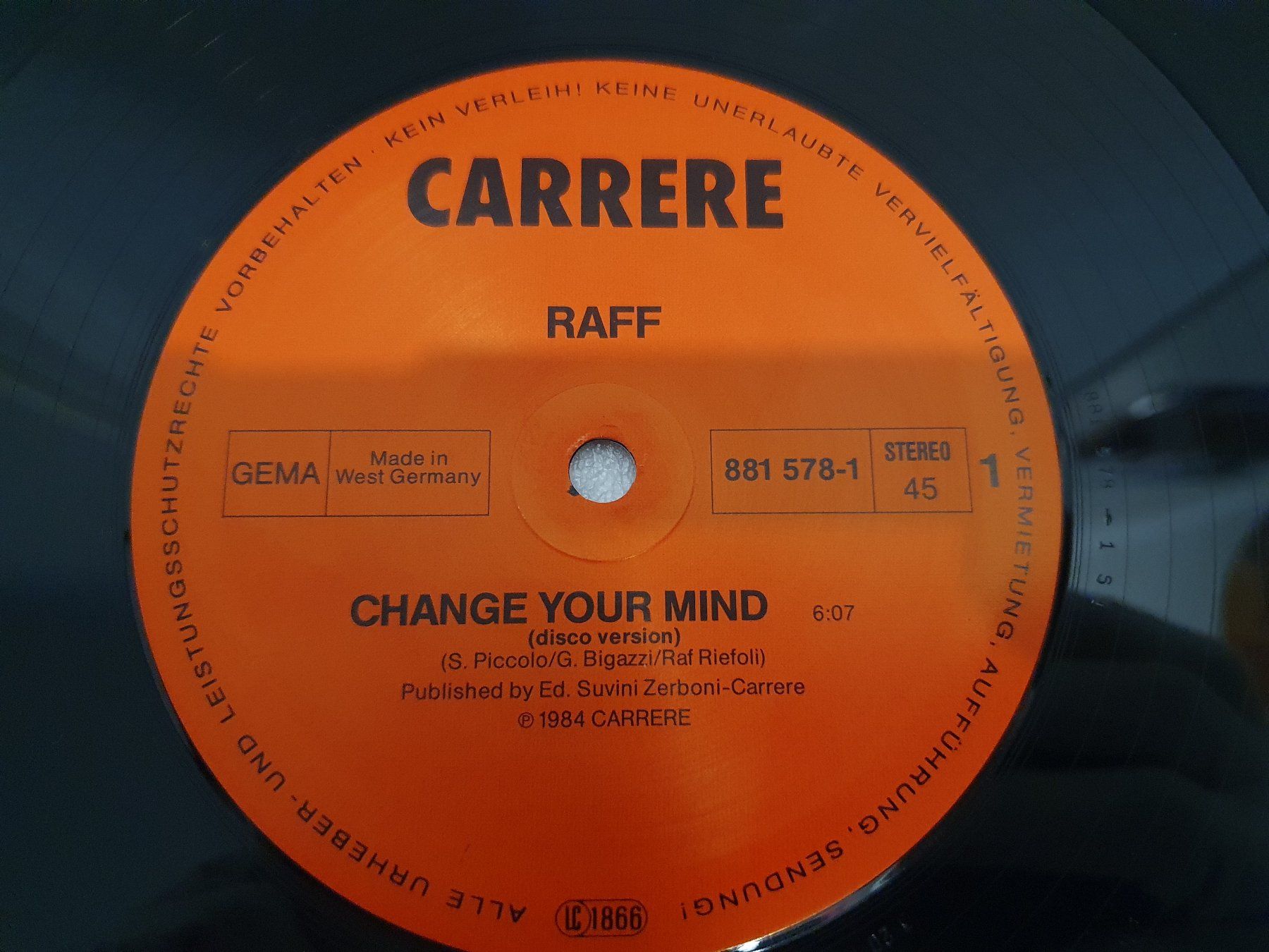 Schallplatten: Raff – Change Your Mind (Maxi, Synth-pop) – Gebraucht aus Uster von Vinyl-Leidenschaft 4