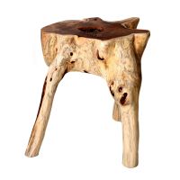 Wurzelholzhocker Teakholz Aus Einem Stück Gefertigt Massiv