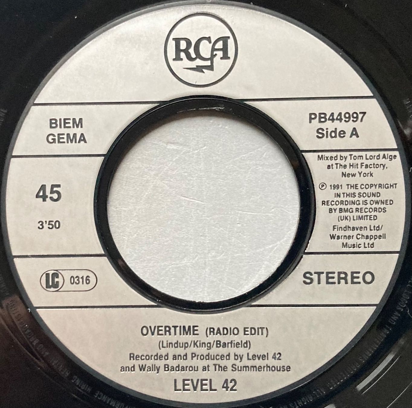 Dischi in vinile: LEVEL 42 - OVERTIME – Usato da Poliez-Pittet venduto da Newtown-Records 2