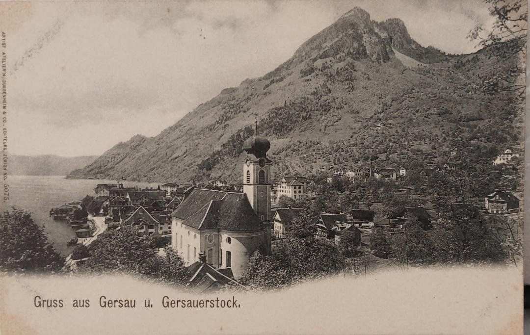 Ansichtskarten: GERSAU u. Gersauerstock – Gebraucht aus Delémont von Domdom1