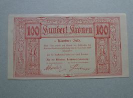 Österreich ++ 100 Kronen Kärntner Geld 1918