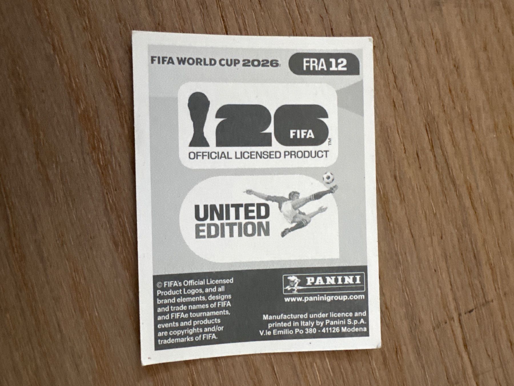 Panini Sammelbilder & Trading cards: Panini 2026 FRA 12 – Gebraucht aus Lausanne von FabienA 1
