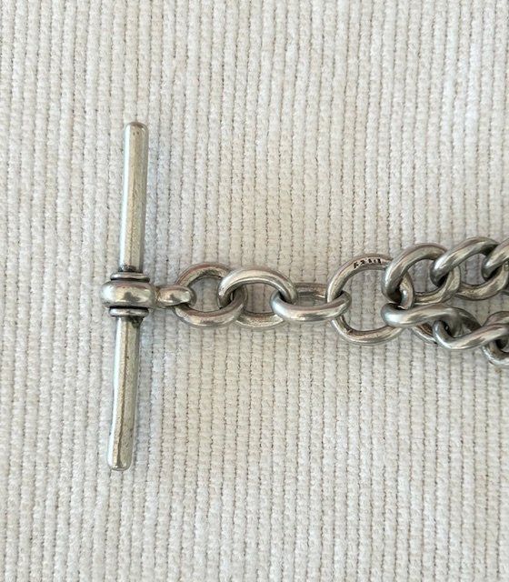 Altri accessori per orologi: 2 massive Silber-Uhrenketten mit Löwen-Punze – Usato da St. Niklausen LU venduto da Seepferd11 3