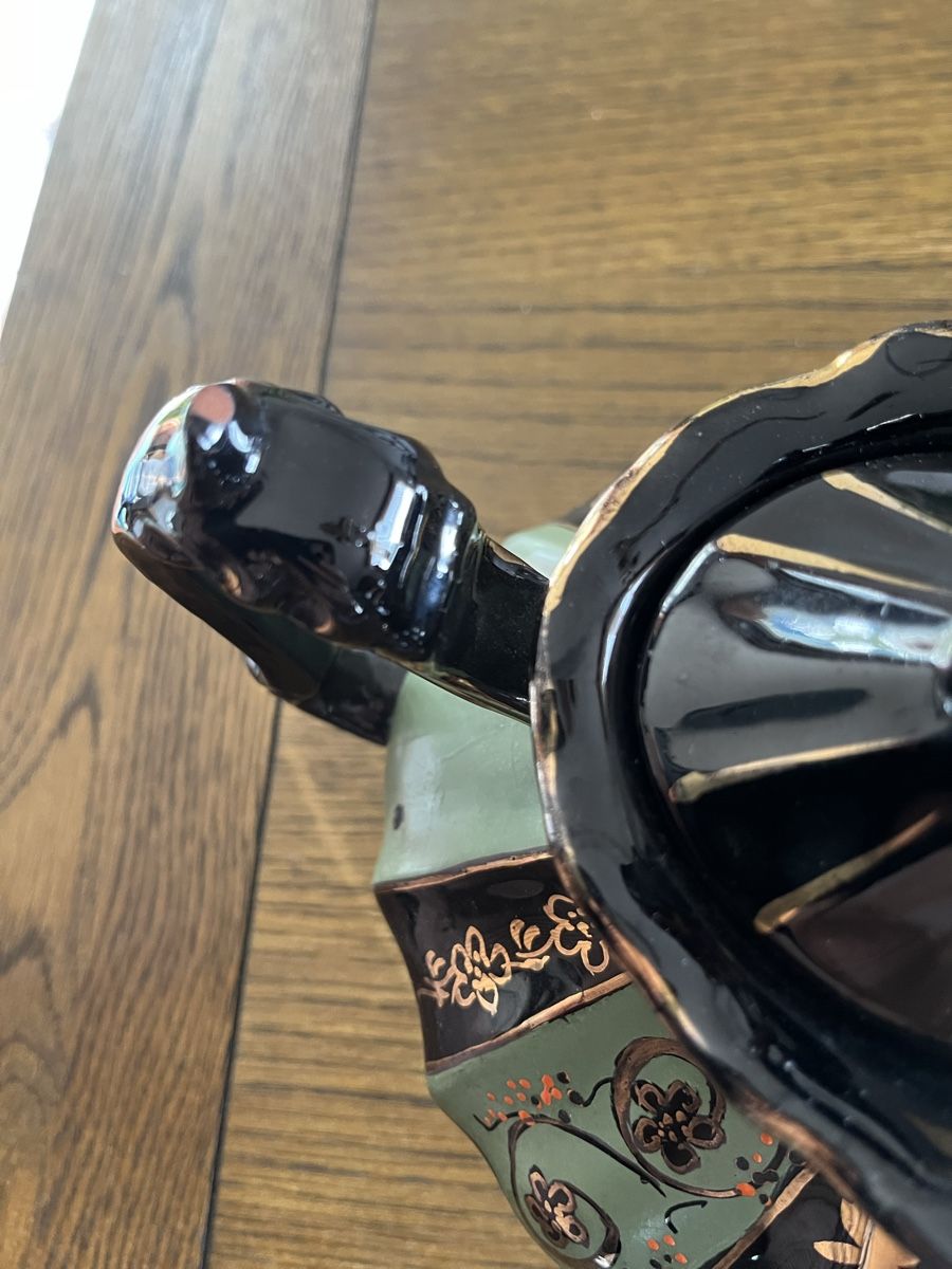 Teiere: Teiera vintage decorativa, verde e nera! Perfetta. – Usato da Novaggio venduto da Sabi-Pearl 3