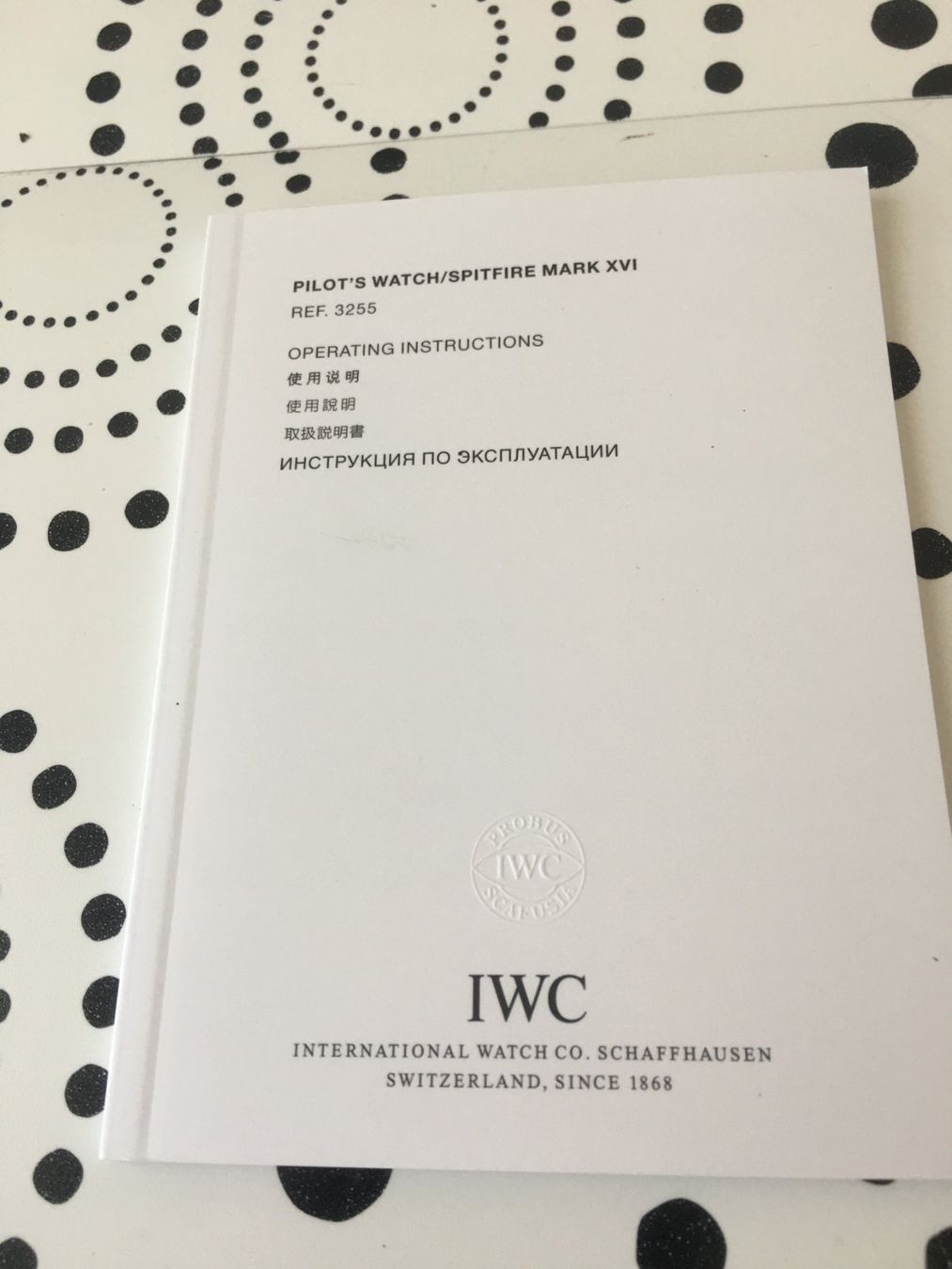 IWC Documenti: IWC - PILOT'S SPITFIRE MARK XVI - 3255 - OPERATING INSTRUCT. – Nuovo (secondo la descrizione) da Epalinges venduto da dream-watch