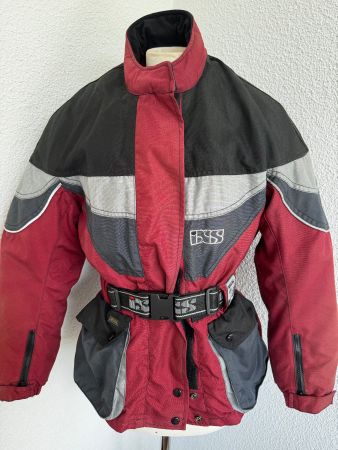 Motorrad Jacke IXS für Frauen Gr. XS - Rot inklusive Schoner