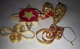 Weihnachtsanhänger Stroh Set 5 Teile (2)