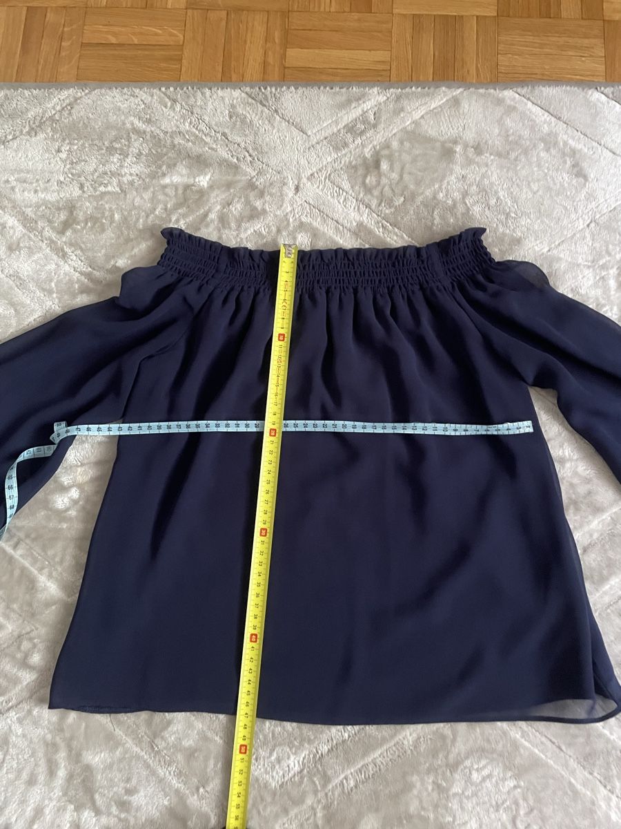Camicette: Damen Off-Shoulder Bluse gr. 38 dunkelblau – Usato da Zürich venduto da Maggi1980 1