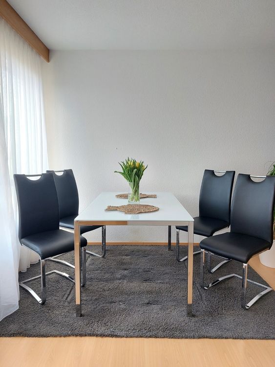 TISCH + 4 STÜHLE SET IKEA MÖBEL BRAUN Kaufen auf Ricardo