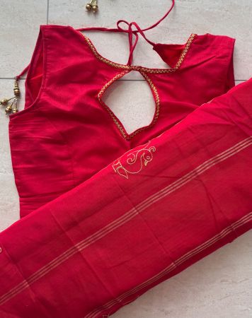 indischer/tamilischer Sari rot