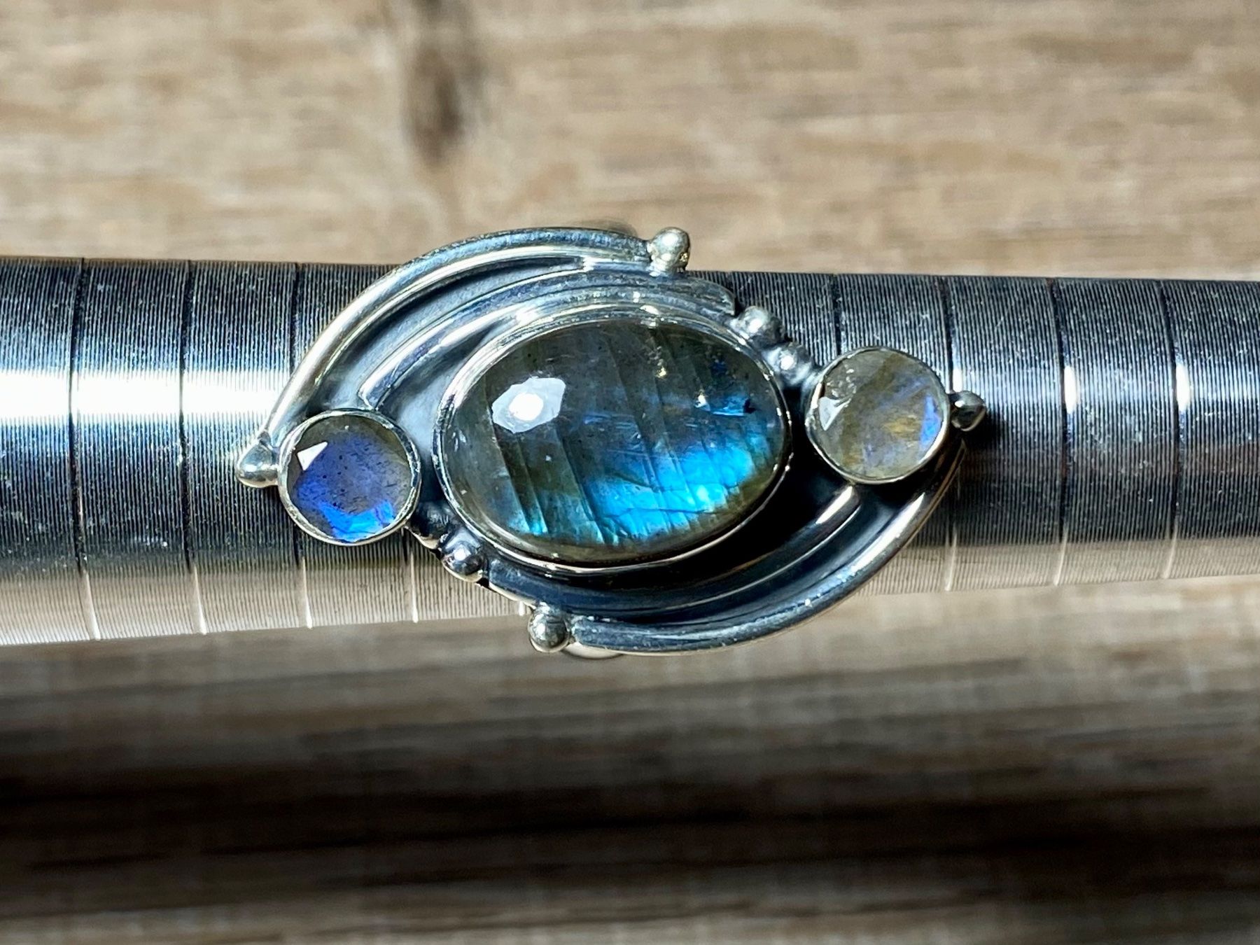 Ringe: kunstvoller Silber(925)ring mit natürlichem Labradorit – Neu und originalverpackt aus Laax von Kiki_Kingdom3 7