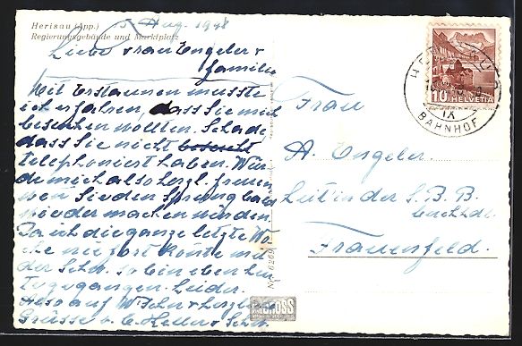 Cartes postales: AK Herisau, Marktleben, 1948 – D'occasion à Berlin par bartko-reher 1