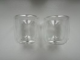 Double Walled Glass Cups - Set of 2 Thermal Glasses