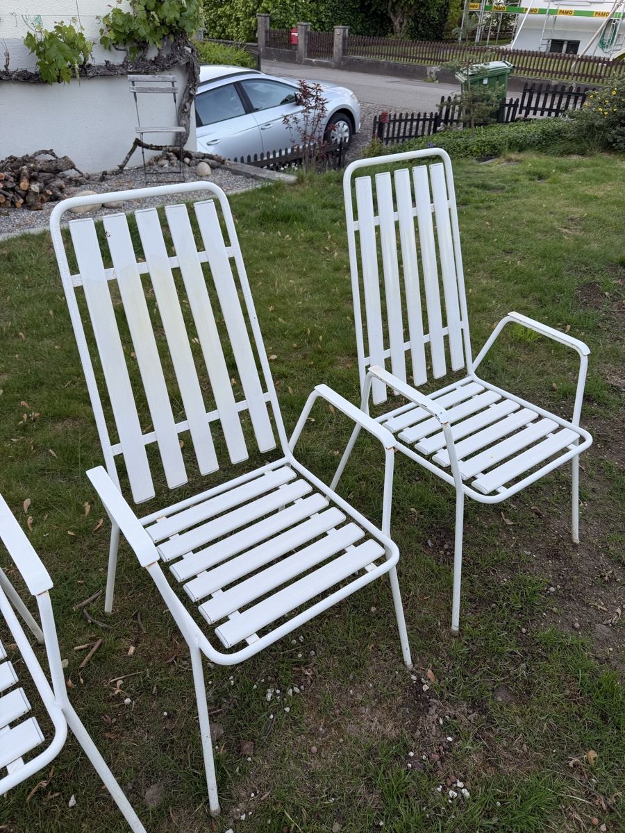 Sedie: 5x Weisse Gartenstühle Metall – Usato da Suhr venduto da BonsaiGutzi 3