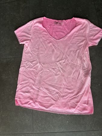 Hübsches Shirt in Pink mit Silberrsnd in S