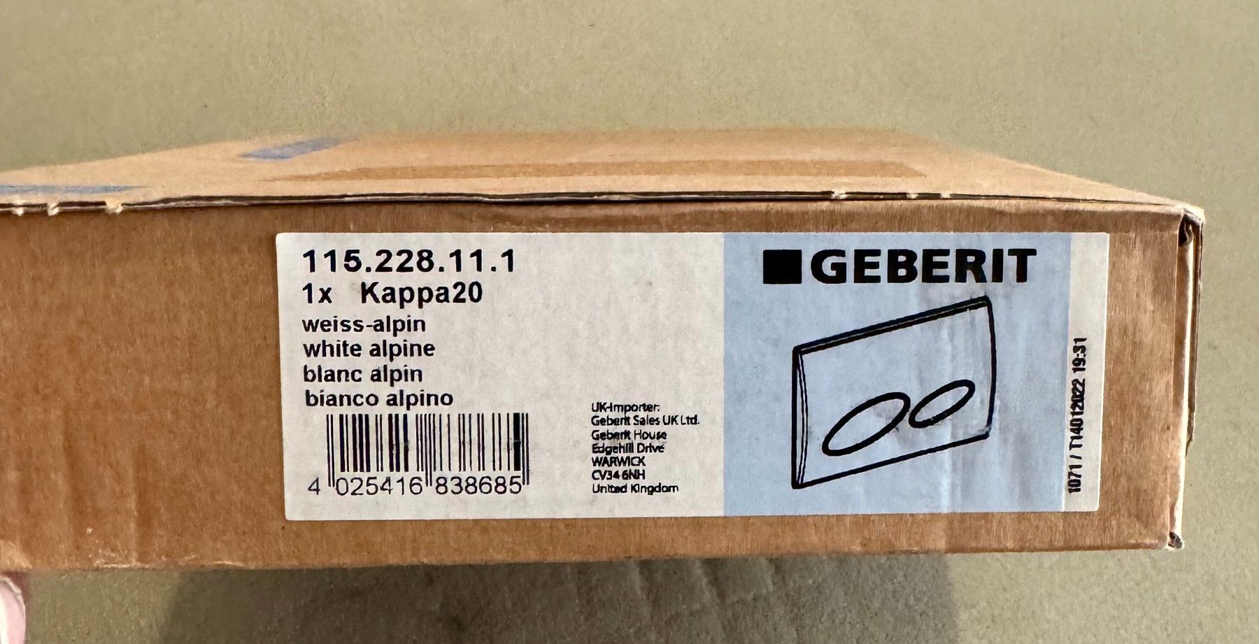 Geberit WC: Geberit drückerplatte Kapp20 – Neuf avec emballage d'origine à Basel par peterfalk