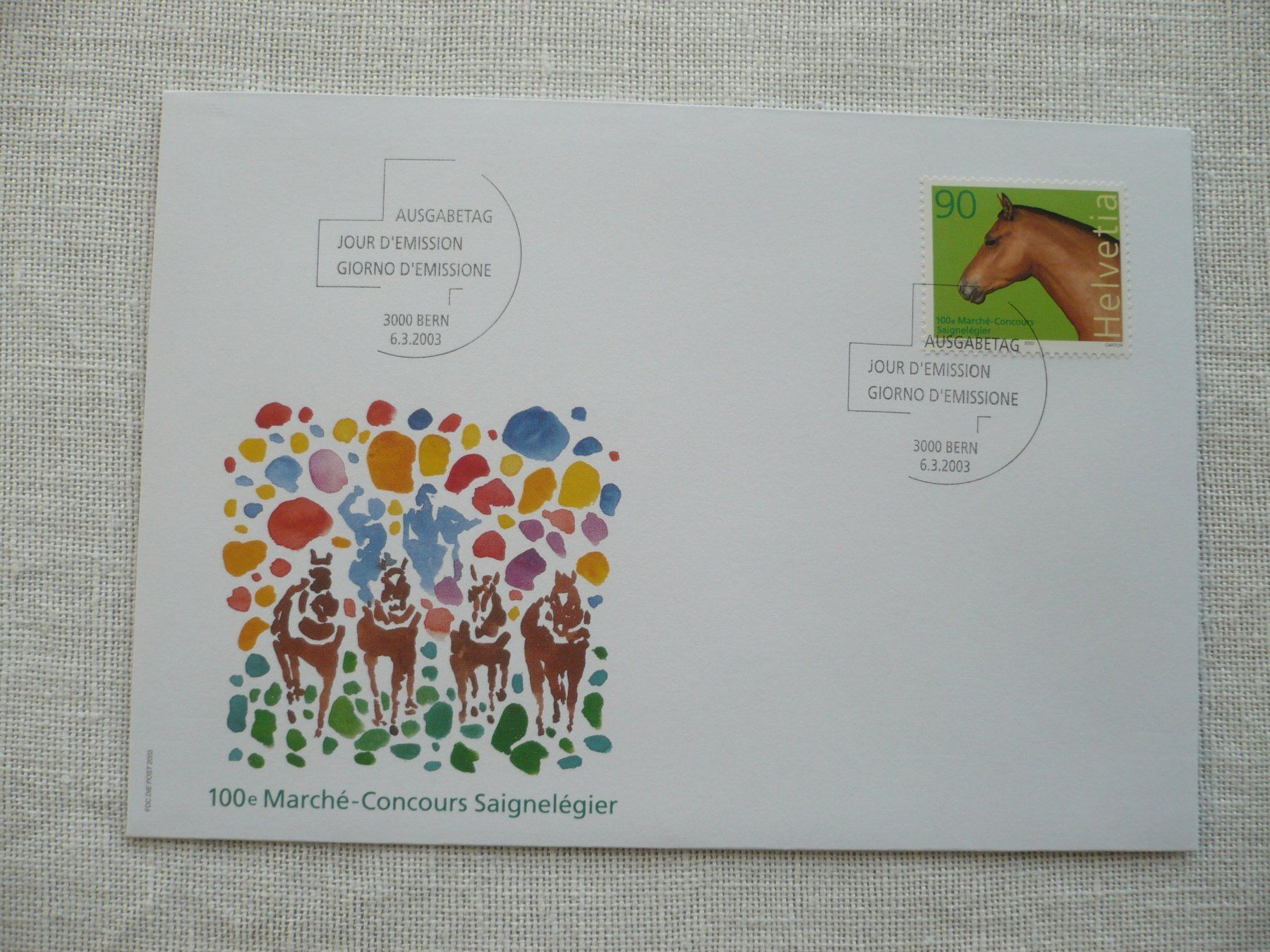 Tutti i francobolli: 2003 FDC 100.  Marché-Concours SBK 1082 – Usato da Zürich venduto da saltandpepper008