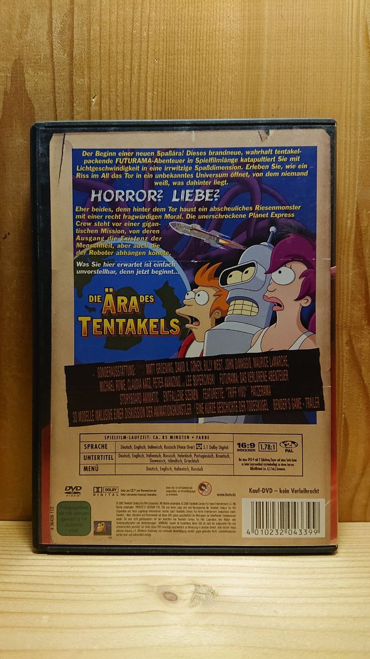 Tutti i DVDs: FUTURAMA Die Ära des Tentakels DVD – Usato da Wilderswil venduto da Exebub 1