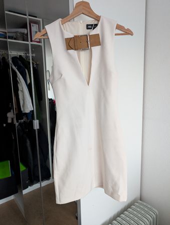 Ärmelloses Kleid, ZARA, Creme, Grösse S