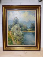 Alfons Müller (1898–1955) Ölbild Flusslandschaft