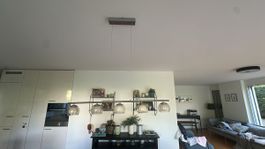Hanging lamp 5 bulbs glass metal used condition