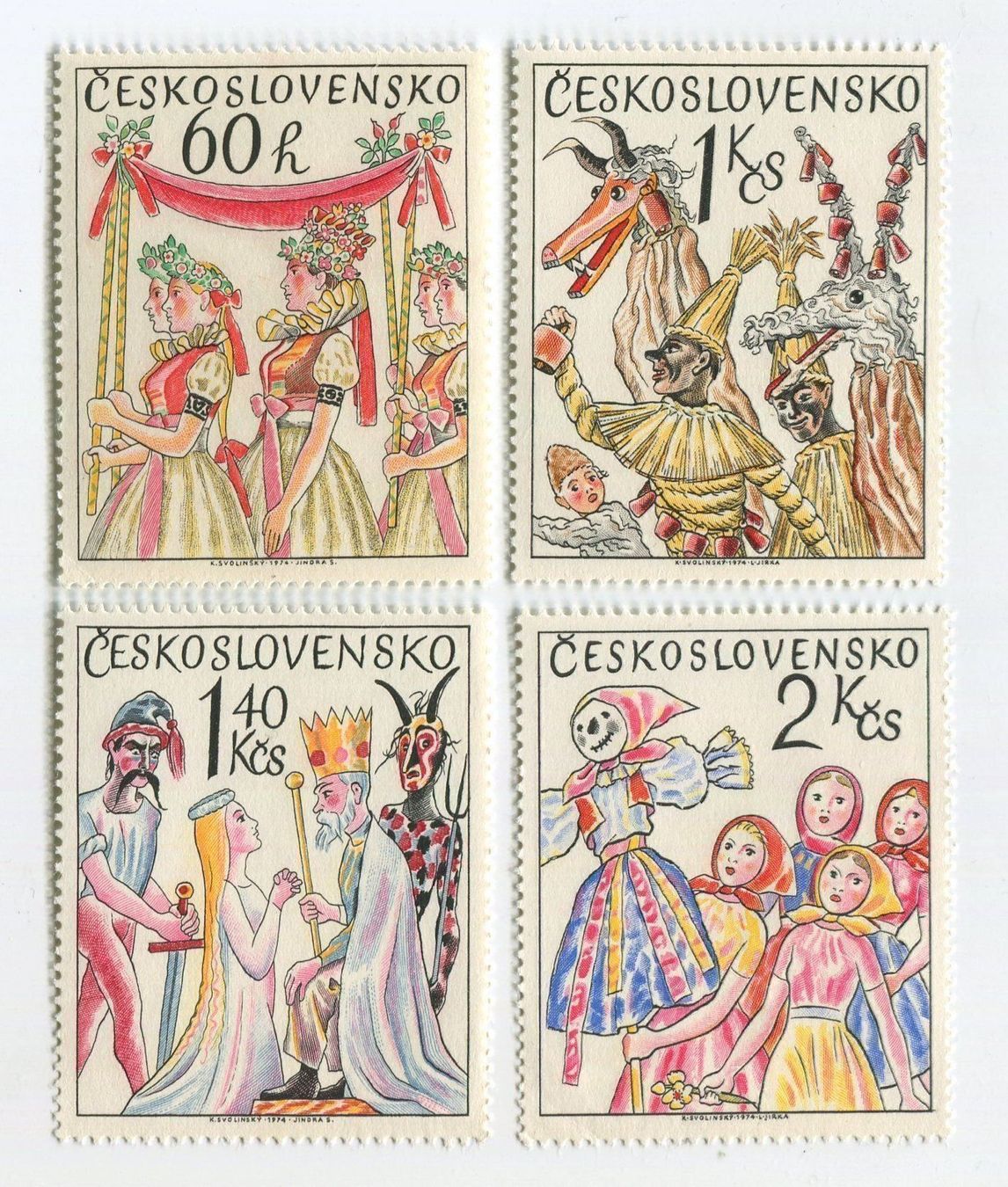 Tutti i francobolli: Briefmarken "Karneval". Tschechoslowakei – Nuovo e nell'imballaggio originale da Basel venduto da Butsch5